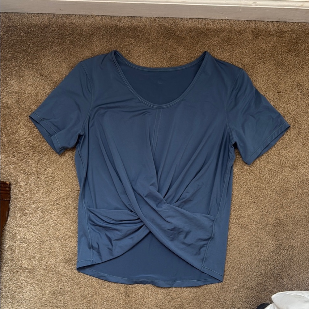 Lululemon Blue Twist Front Top